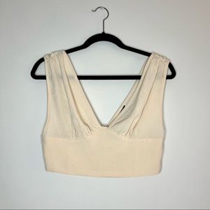 SHEIN Chiffon Low Cut Crop Top